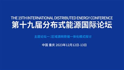 主题论坛一：区域源网荷储一体化模式探讨 | 第十九届分布式能源国际论坛